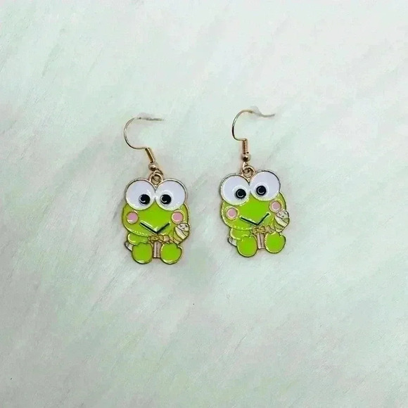 Keroppi Enamel Dangle Earrings - Picture 4 of 5